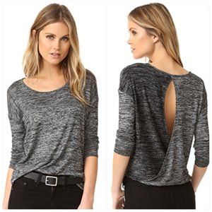 Rag & Bone Mia Long Sleeve Back Cutout Top Size Medium